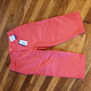 Secretly Slender Radiant Coral Capri Pants Size 10 NWT 🌞